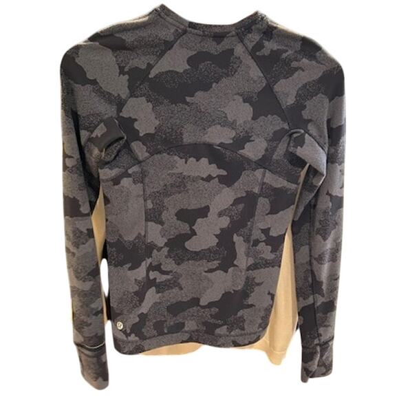 LULULEMON Blue Camo It's Rulu Run Fleece Long Sleeve Shirt Women's Size 4 - Picture 2 of 11